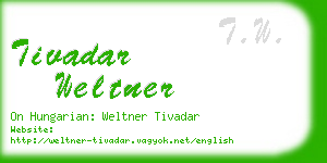 tivadar weltner business card